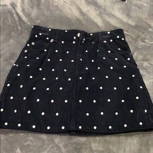 Polka Dot Corduroy Skirt